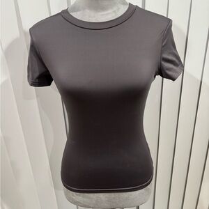 Classic Gray Fitted Top, Sz S